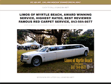 Tablet Screenshot of limosofmyrtlebeach.com